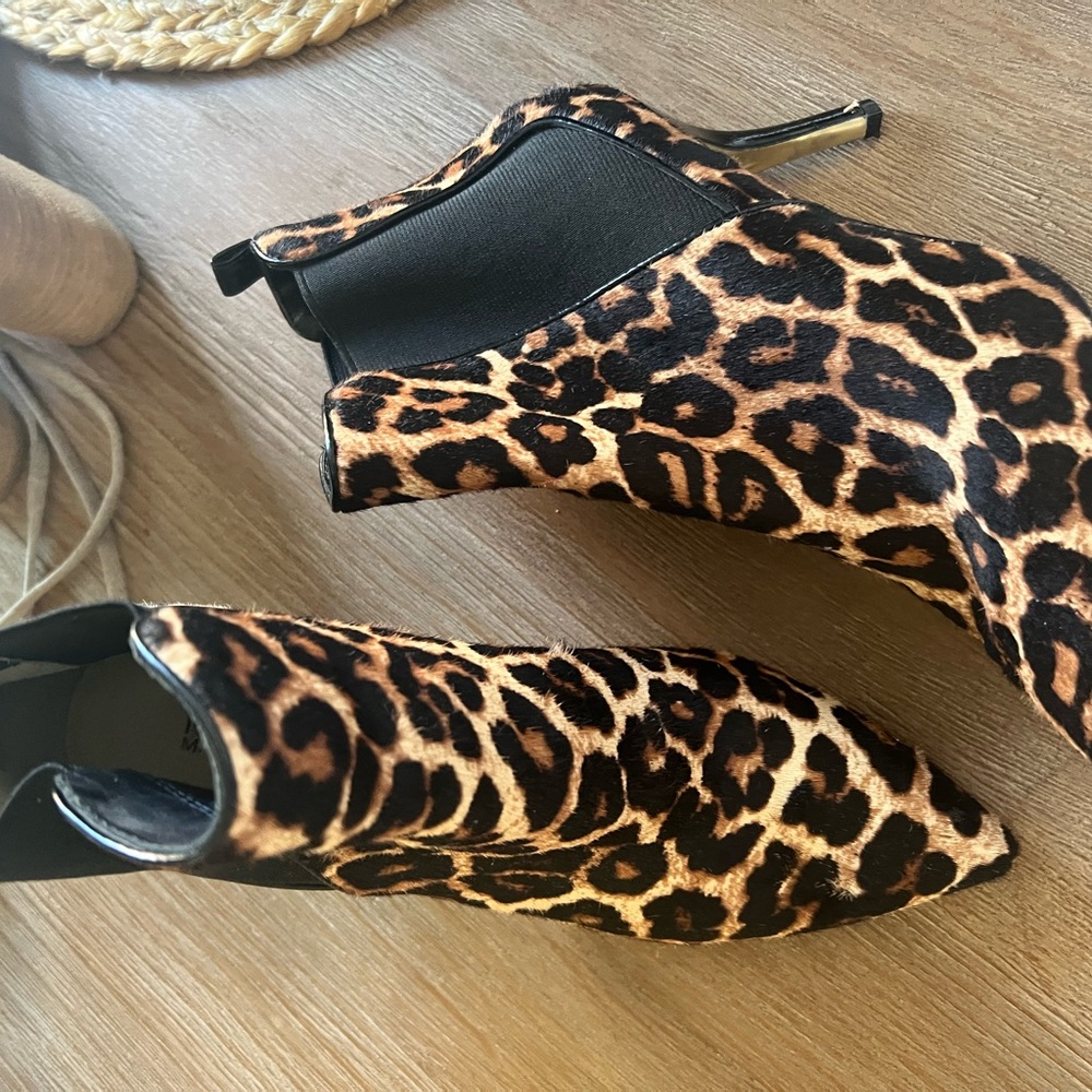 Michael Kors Leopard Print Heeled Boots